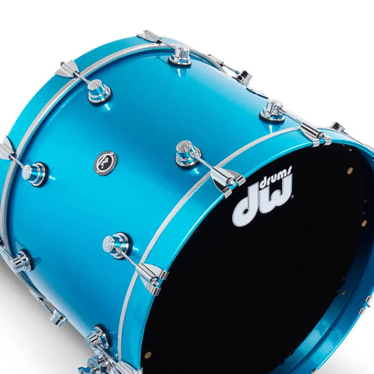 DW DWe 5pc Complete Electronic/Acoustic Drum Set w/Roland Cymbals Laser Blue Metallic - Drum Center Of Portsmouth