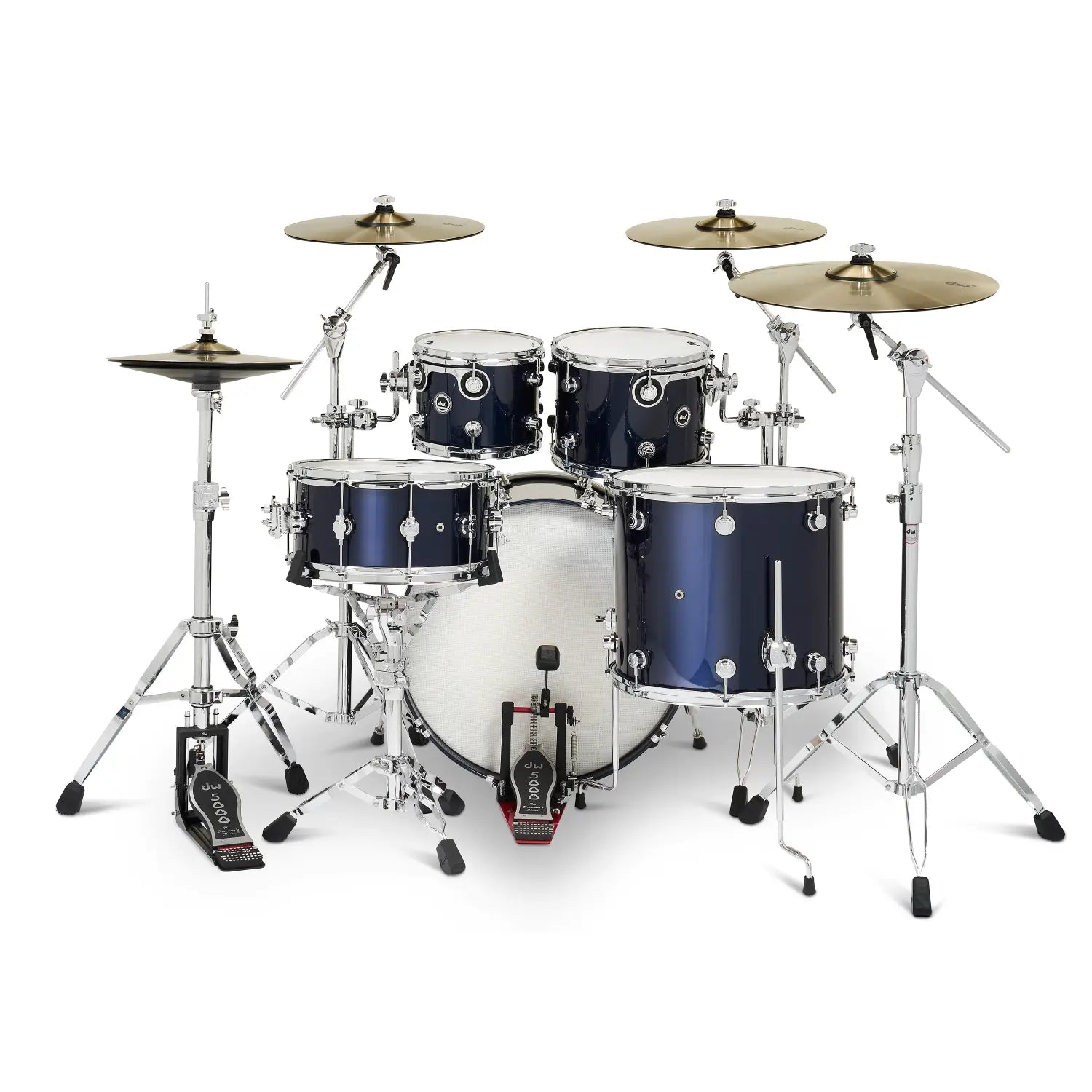 DW DWe 5pc Complete Electronic/Acoustic Drum Set w/Roland V71 Midnight Blue Metallic