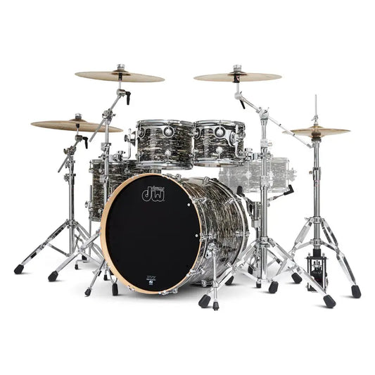 EMBARGOED - ACTIVATE OCT 13 - DW Performance Limited Edition 4pc Drum Set Black Oyster Glass - Drum Center Of Portsmouth