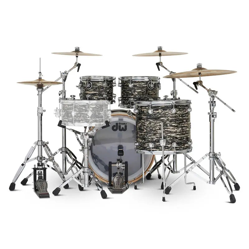 EMBARGOED - ACTIVATE OCT 13 - DW Performance Limited Edition 4pc Drum Set Black Oyster Glass - Drum Center Of Portsmouth