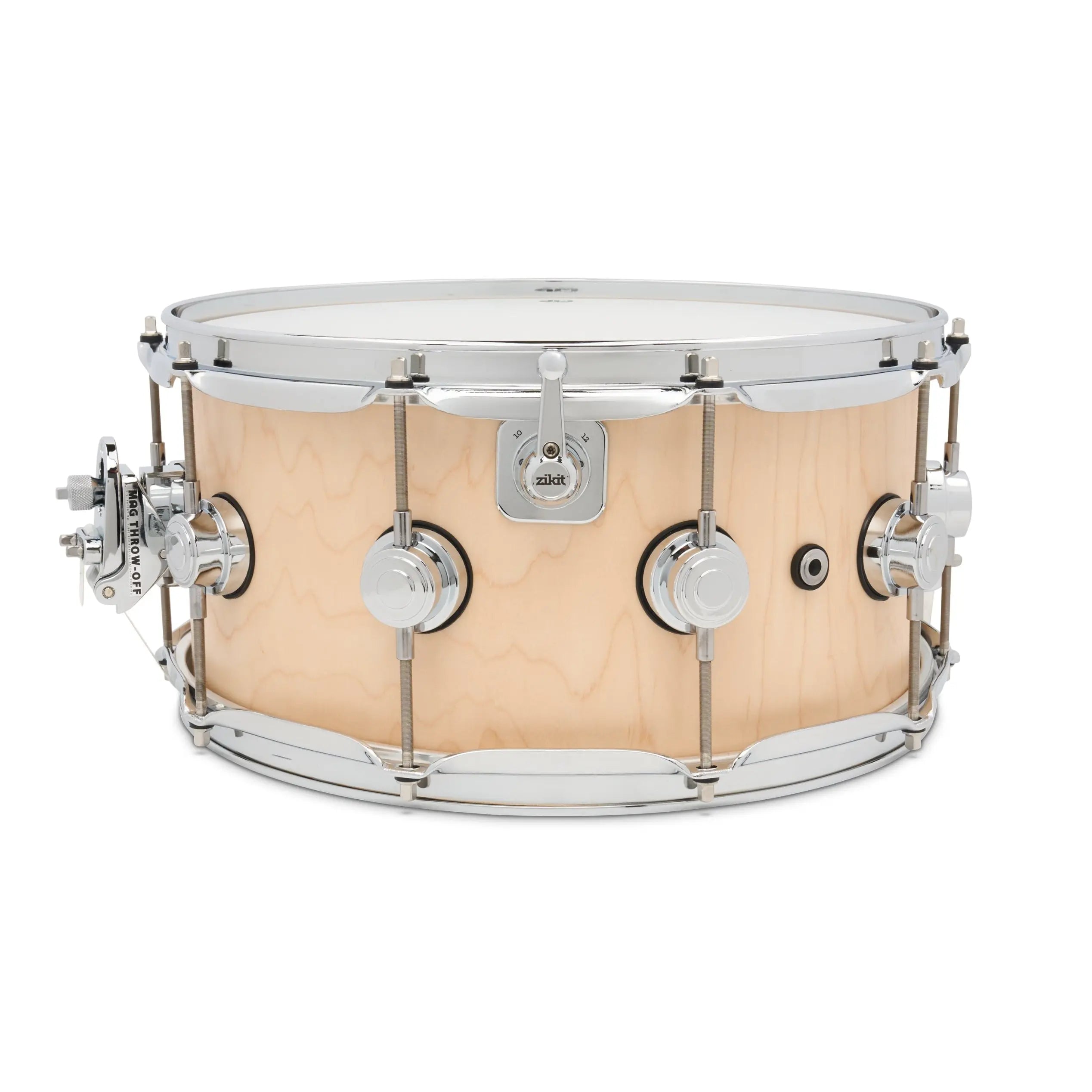 DW Collectors Maple 333 Snare Drum 14x6.5 Satin Oil w/ Zikit - Drum Center Of Portsmouth