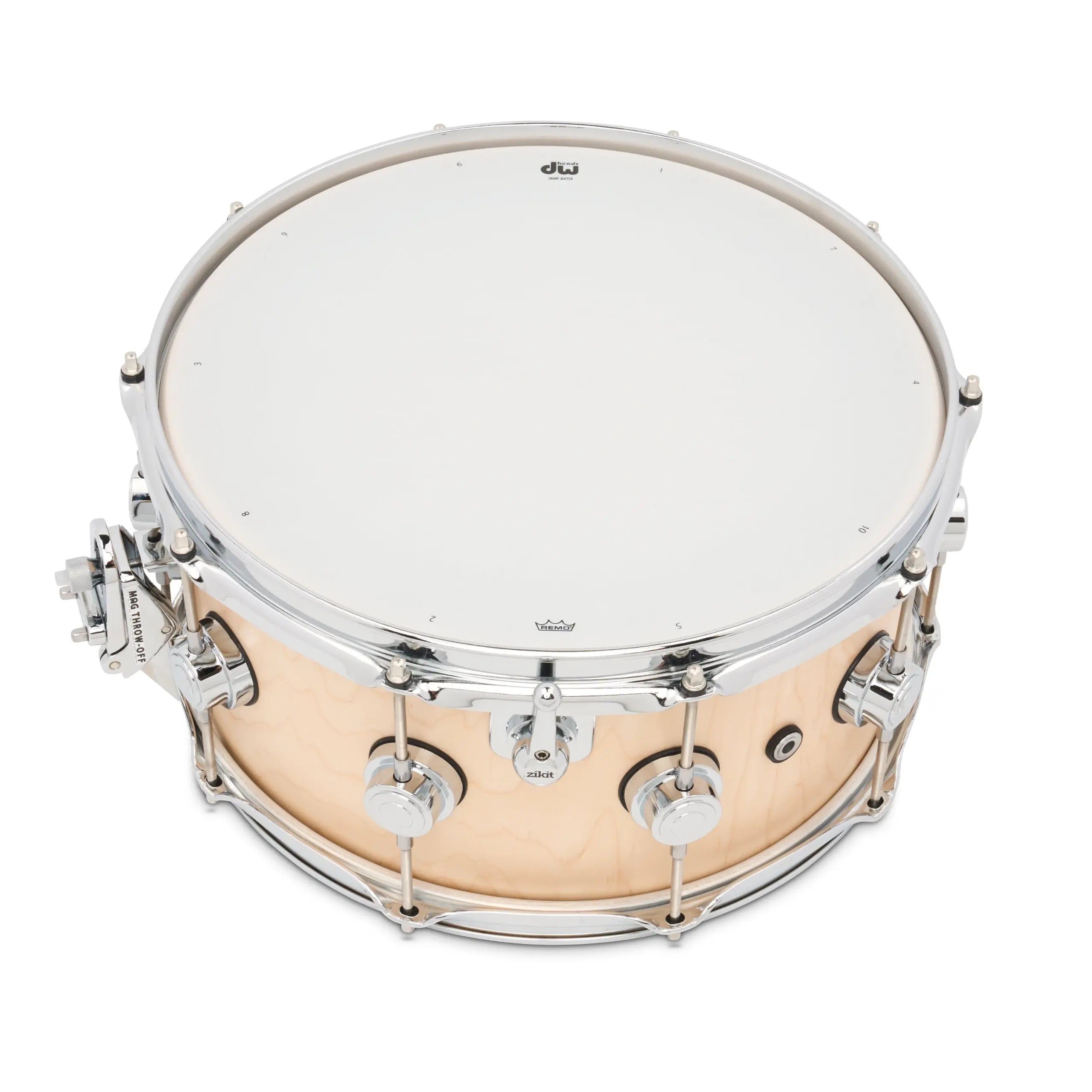 DW Collectors Maple 333 Snare Drum 14x6.5 Satin Oil w/ Zikit - Drum Center Of Portsmouth