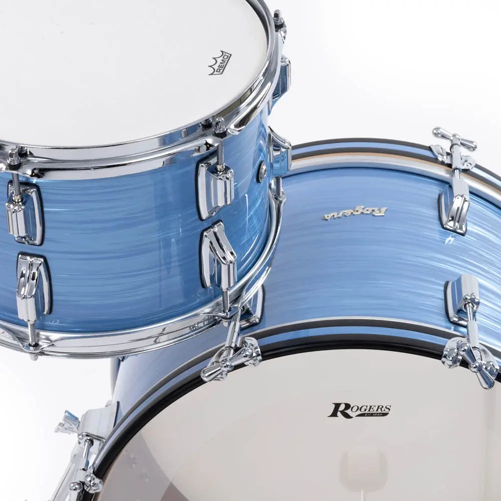 Rogers Dayton 3pc Drum Set 22/13/16 Sky Blue Ripple - Drum Center Of Portsmouth