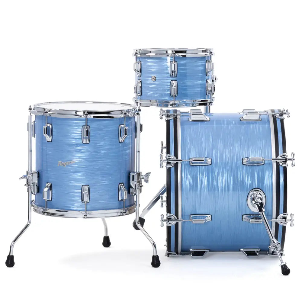 Rogers Dayton 3pc Drum Set 20/12/14 Sky Blue Ripple - Drum Center Of Portsmouth
