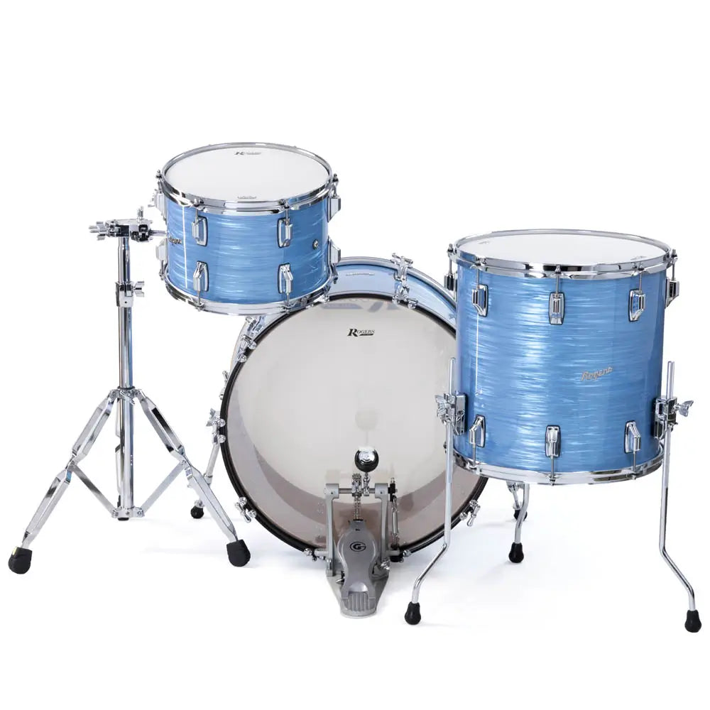 Rogers Dayton 3pc Drum Set 22/13/16 Sky Blue Ripple - Drum Center Of Portsmouth