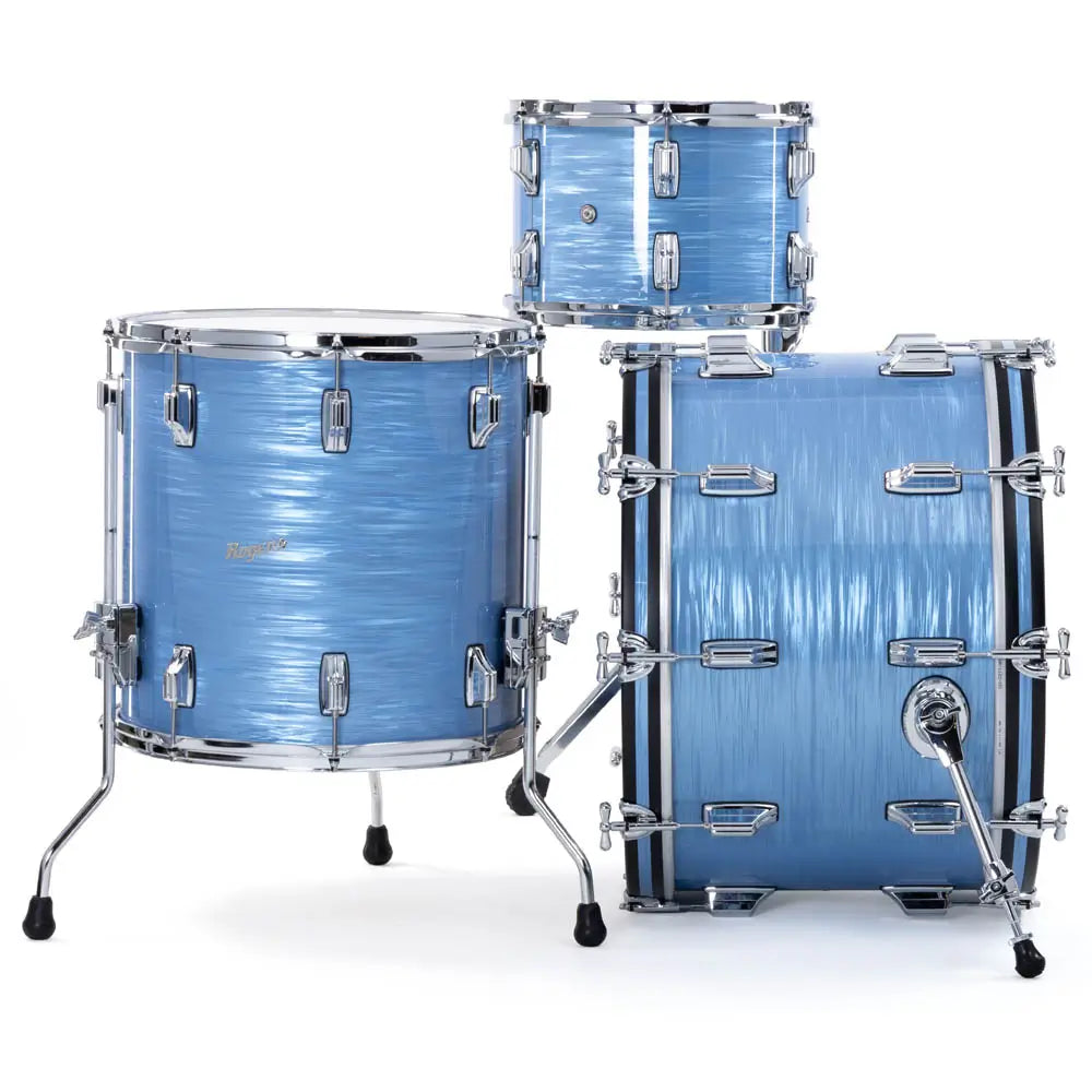 Rogers Dayton 3pc Drum Set 22/13/16 Sky Blue Ripple - Drum Center Of Portsmouth