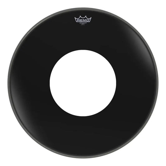 Remo Ambassador Ebony Bass Drumhead 26" w/10" Center Hole - Drum Center Of Portsmouth