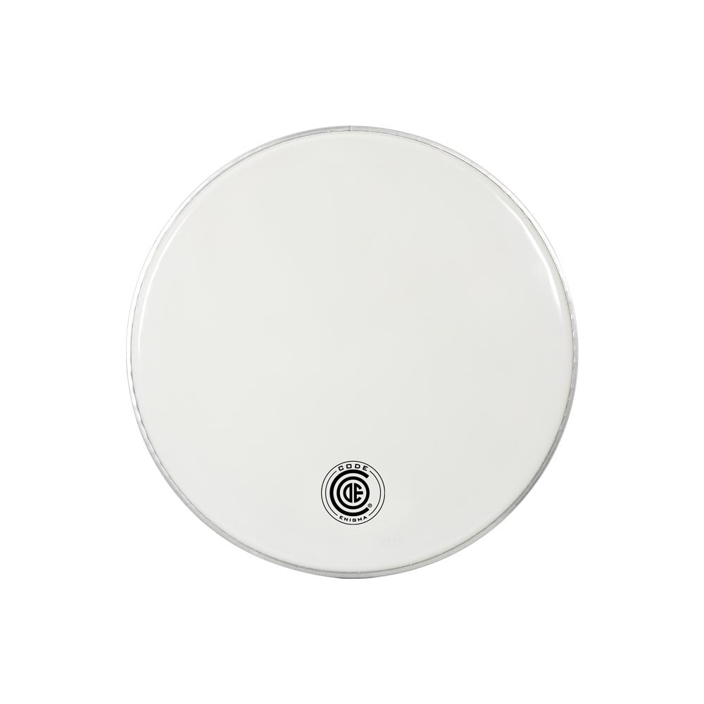 Code Enigma Bass Drum Head 20" White