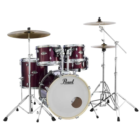 Pearl Export 5-pc Drum Set w/20in Bass & Hardware Burgundy - Drum Center Of Portsmouth