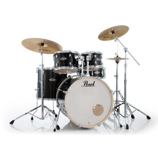 Pearl Export 5pc Drum Set 22/12/13/16/14 Jet Black w/Hardware - Drum Center Of Portsmouth