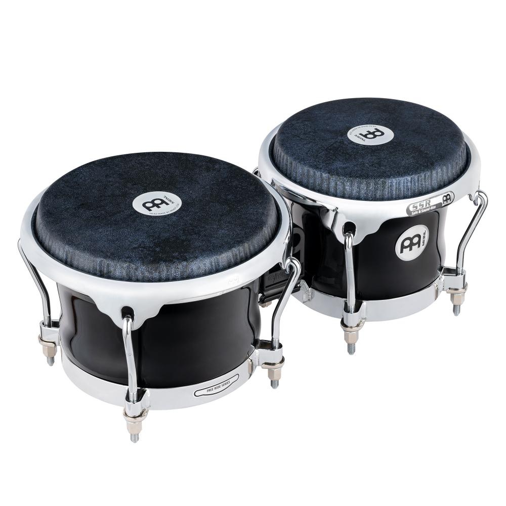 [SO] Meinl Fiberglass Bongo Black Fiberskyn Remo 7 & 8 1/2 - Drum Center Of Portsmouth
