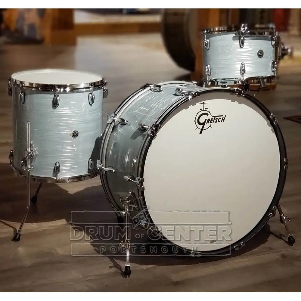 Used Gretsch Brooklyn 3pc Drum Set w/26BD Vintage Oyster White - Excellent - Drum Center Of Portsmouth