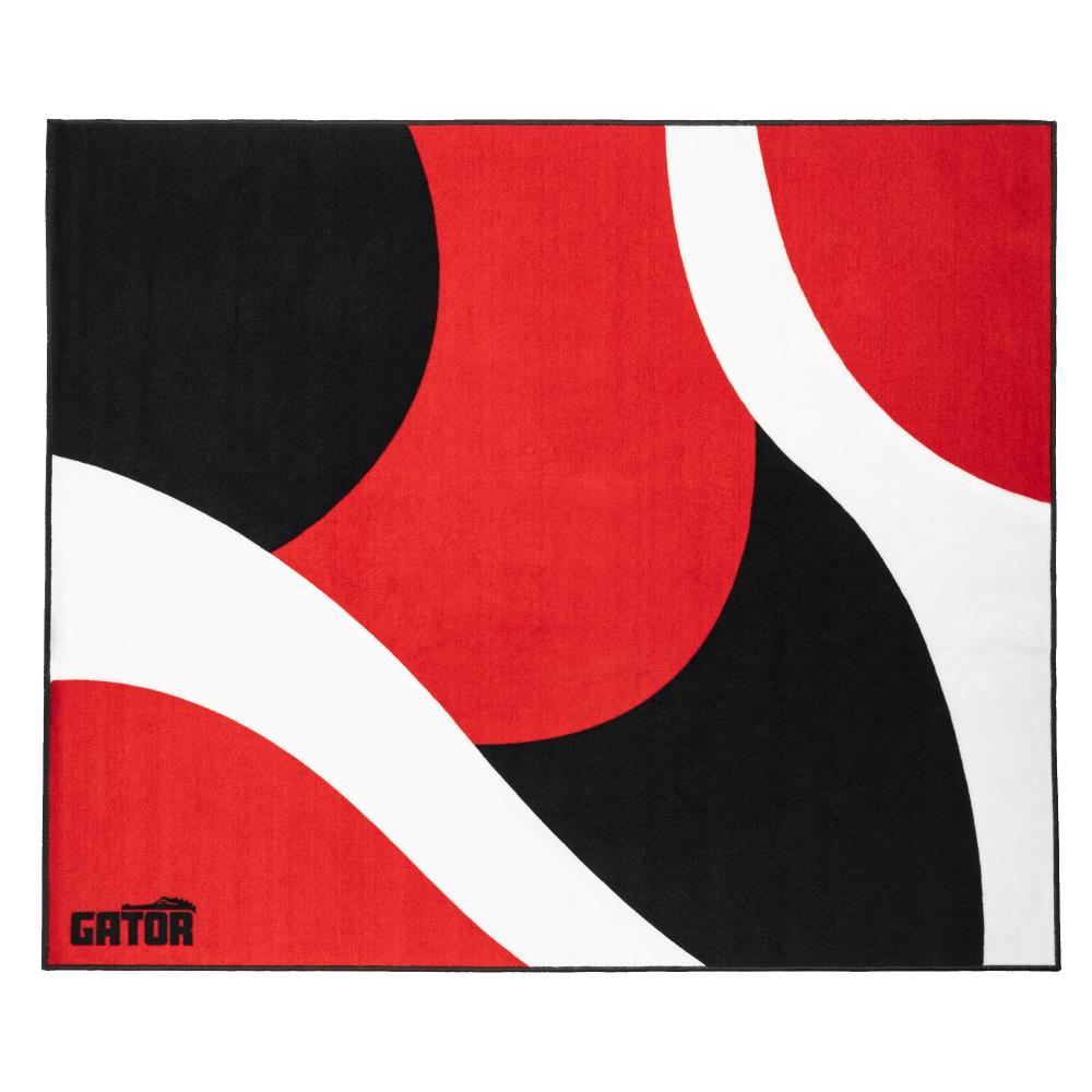 Gator Drum Rug 78x66 Black/Red/White - Drum Center Of Portsmouth