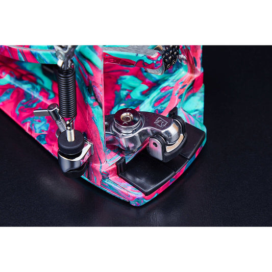 EMBARGOED UNTIL JAN 10 - Tama 50th Anniversary Iron Cobra Marble Coral Swirl Power Glide Single Pedal - Drum Center Of Portsmouth