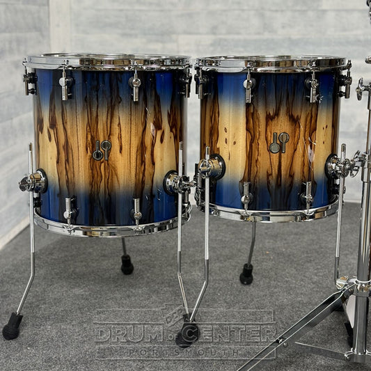 Sonor SQ2 Beech 5pc Drum Set Candy Blue Burst Over African Marble - Drum Center Of Portsmouth