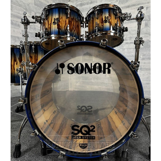 Sonor SQ2 Beech 5pc Drum Set Candy Blue Burst Over African Marble - Drum Center Of Portsmouth