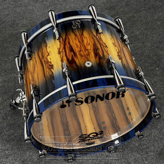 Sonor SQ2 Beech 5pc Drum Set Candy Blue Burst Over African Marble - Drum Center Of Portsmouth