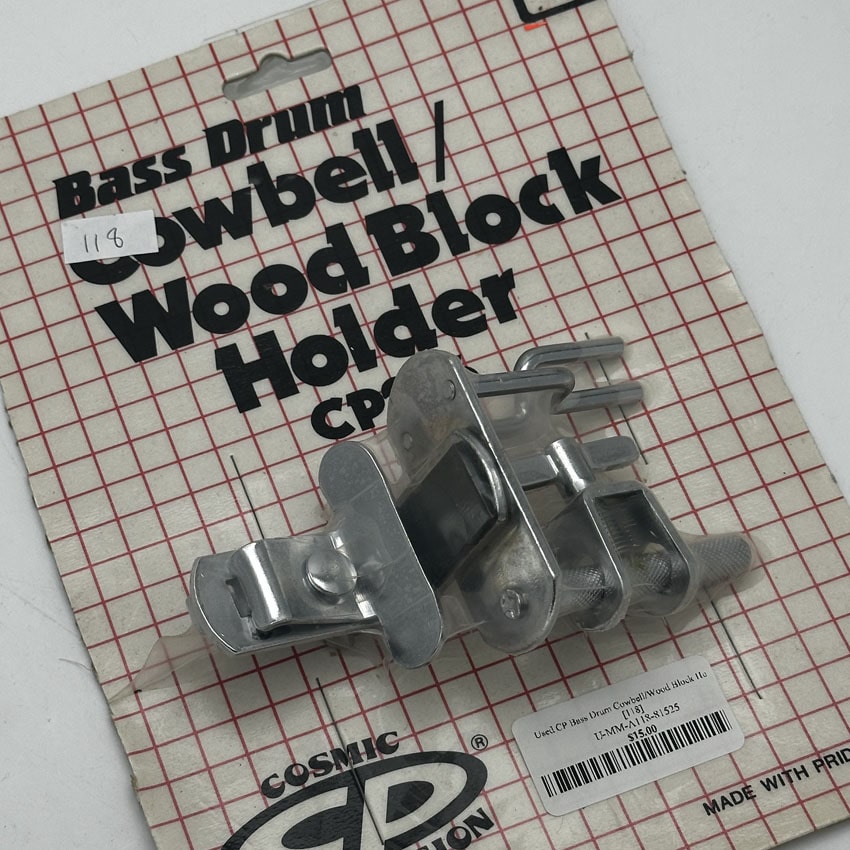 Used CP Bass Drum Cowbell/Wood Block Holder - Excellent - Drum Center Of Portsmouth
