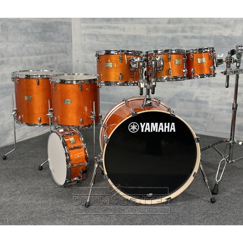 Yamaha Stage Custom Birch 7pc Drum Set 22/8/10/12/14/16/14 Honey Amber - Drum Center Of Portsmouth