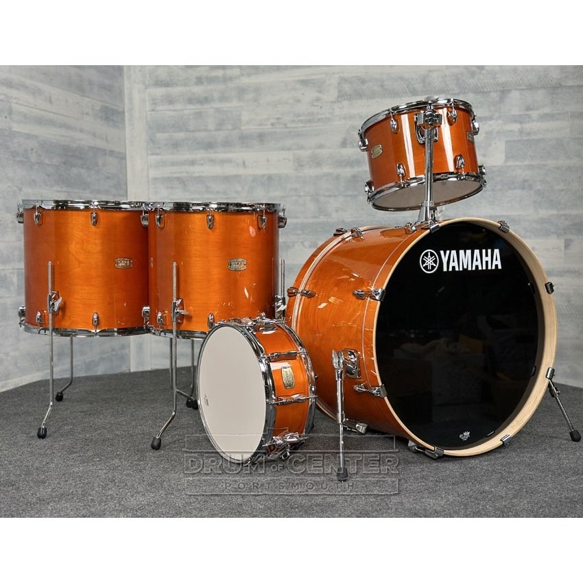 Yamaha Stage Custom Birch 5pc Drum Set 24/13/16/18/14 Honey Amber - Drum Center Of Portsmouth