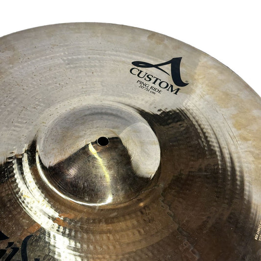 Used Zildjian A Custom Ping Ride Cymbal 20 - Very Good - Drum Center Of Portsmouth
