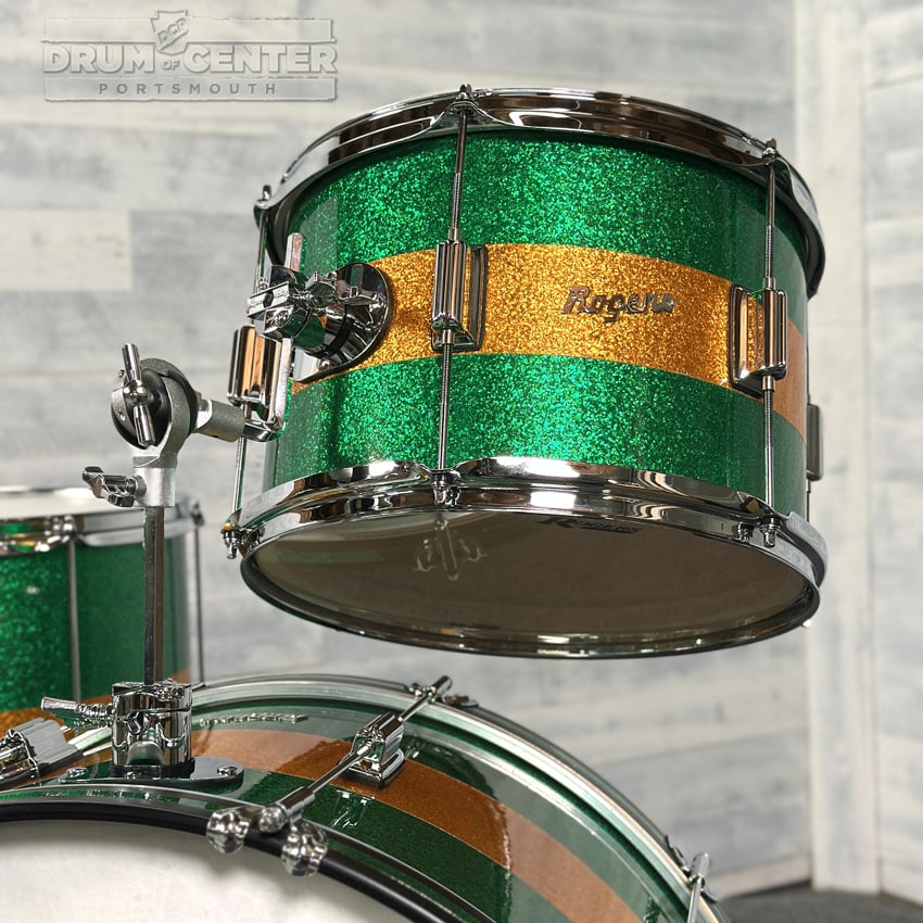 Rogers Tower 3pc Drum Set 24/13/16 Green & Gold Sparkle - Drum Center Of Portsmouth