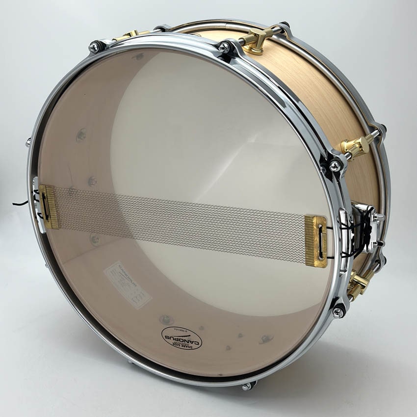 Used Canopus 'The Maple' Snare Drum 14x5.5 Natural Oil - Good - Drum Center Of Portsmouth