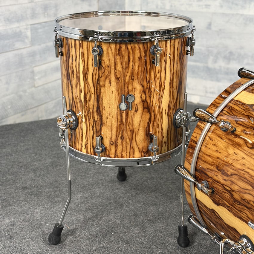 Used Sonor SQ2 Vintage Maple 3pc Drum Set African Marble High Gloss - Excellent - Drum Center Of Portsmouth