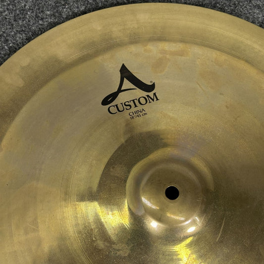 Used Zildjian A Custom China Cymbal 18" - Good - Drum Center Of Portsmouth