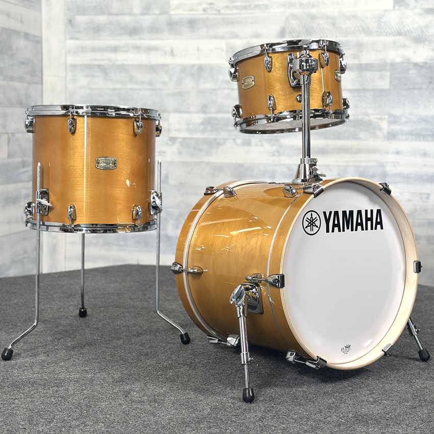 Used Yamaha Stage Custom 3pc Drum Set Natural Wood - Very Good - Drum Center Of Portsmouth