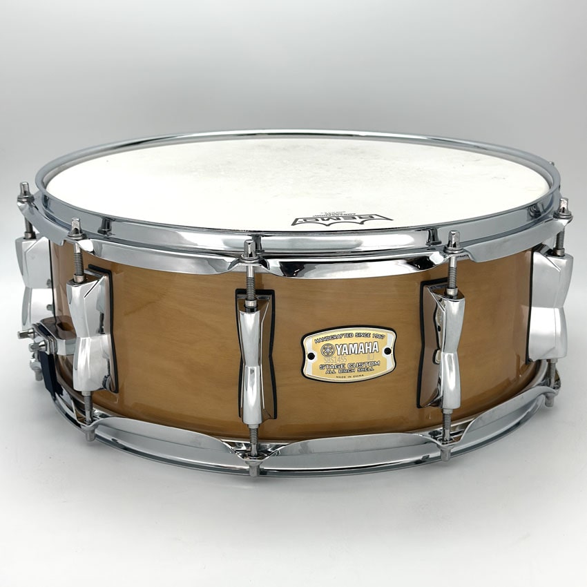 Used Yamaha Stage Custom Snare Drum 14x5.5 Natural Wood - Very Good - Drum Center Of Portsmouth