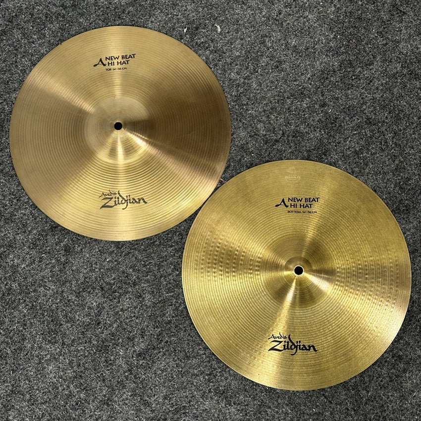 Used Zildjian A New Beat Hi Hat Cymbals 14" - Very Good - Drum Center Of Portsmouth