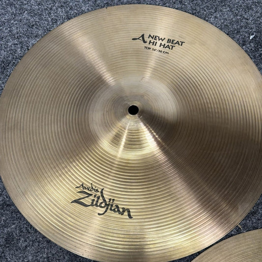 Used Zildjian A New Beat Hi Hat Cymbals 14" - Very Good - Drum Center Of Portsmouth
