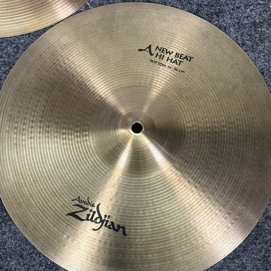 Used Zildjian A New Beat Hi Hat Cymbals 14" - Very Good - Drum Center Of Portsmouth