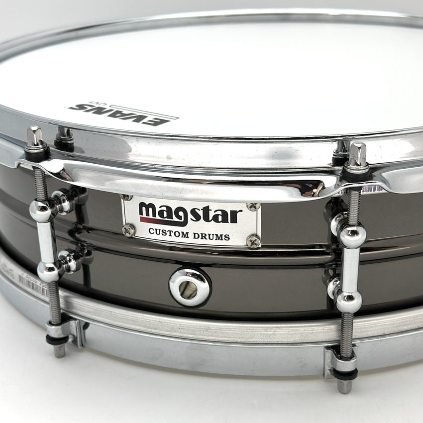 Used Magstar Black Nickel Over Brass Snare Drum 14x4 - Very Good - Drum Center Of Portsmouth