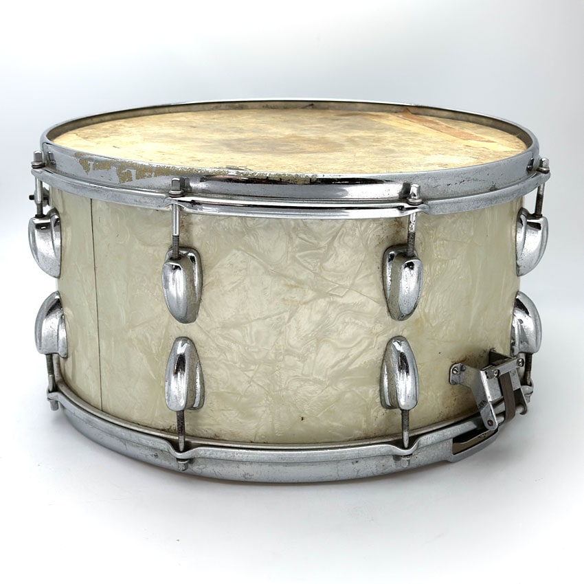 Used Slingerland Concert King Snare Drum 15x7 White Marine Pearl - Good - Drum Center Of Portsmouth