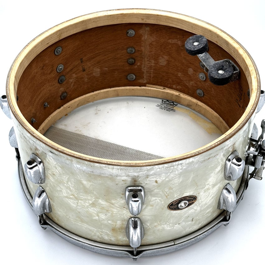 Used Slingerland Concert King Snare Drum 15x7 White Marine Pearl - Good - Drum Center Of Portsmouth