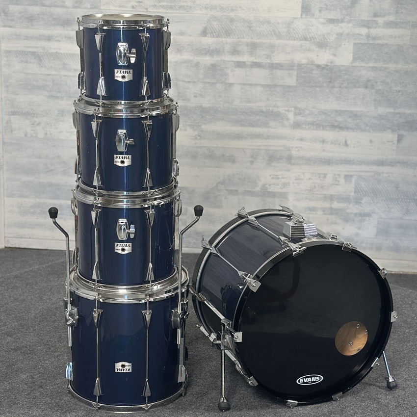 Used Tama Granstar 5pc Drum Set Blue - Fair - Drum Center Of Portsmouth