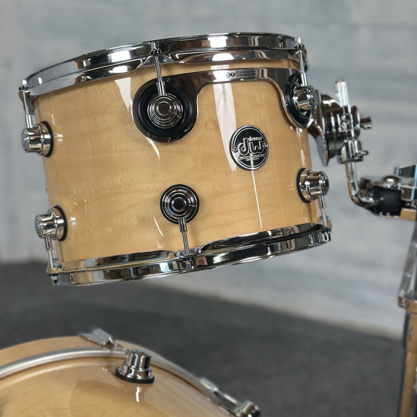 Used DW Performance 3pc Drum Set 22/12/14 Natural Lacquer - Mint - Drum Center Of Portsmouth