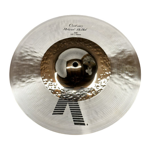 Used Zildjian K Custom Hybrid Hi Hat Cymbal Top 13.25" - Excellent - Drum Center Of Portsmouth