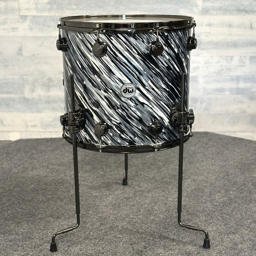Used DW Collectors PurpleCore Maple 5pc Drum Set Twisted Black - Excellent - Drum Center Of Portsmouth