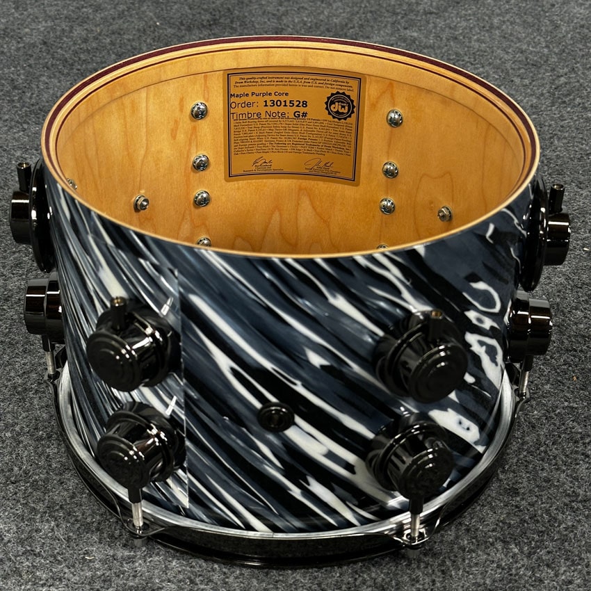 Used DW Collectors PurpleCore Maple 5pc Drum Set Twisted Black - Excellent - Drum Center Of Portsmouth