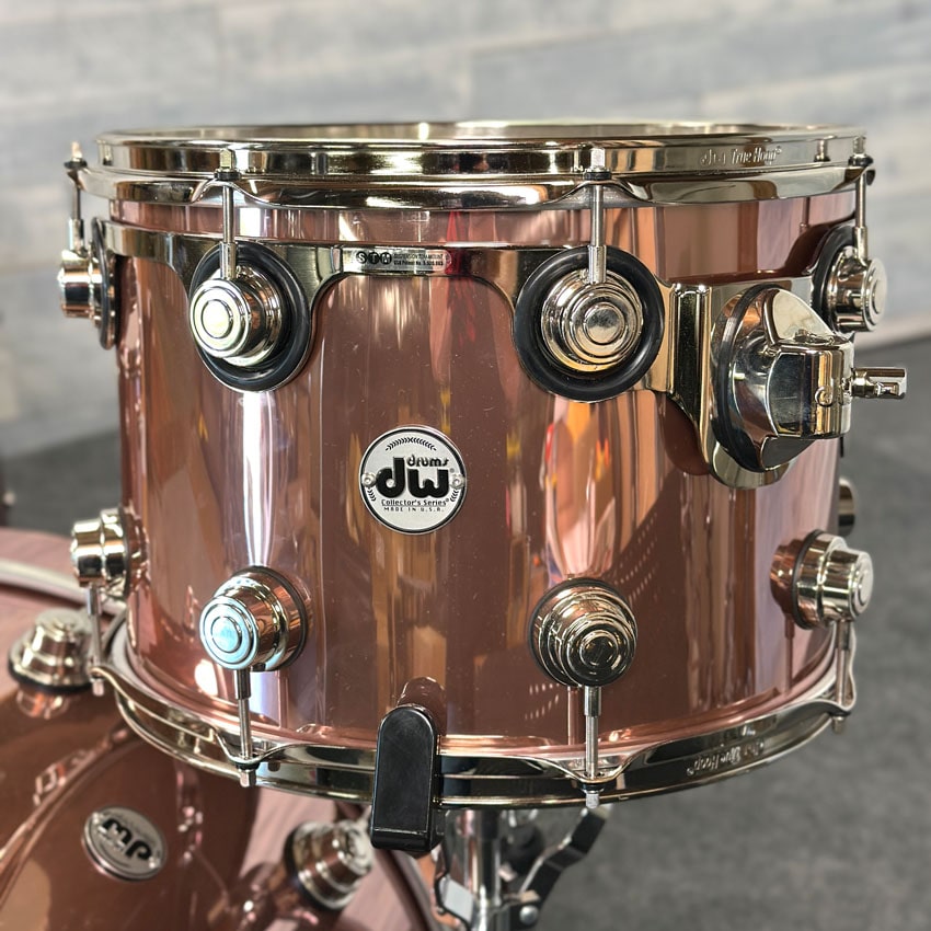 Used DW Collectors Mahogany/Spruce 4pc Drum Set Rose Copper - Excellent - Drum Center Of Portsmouth