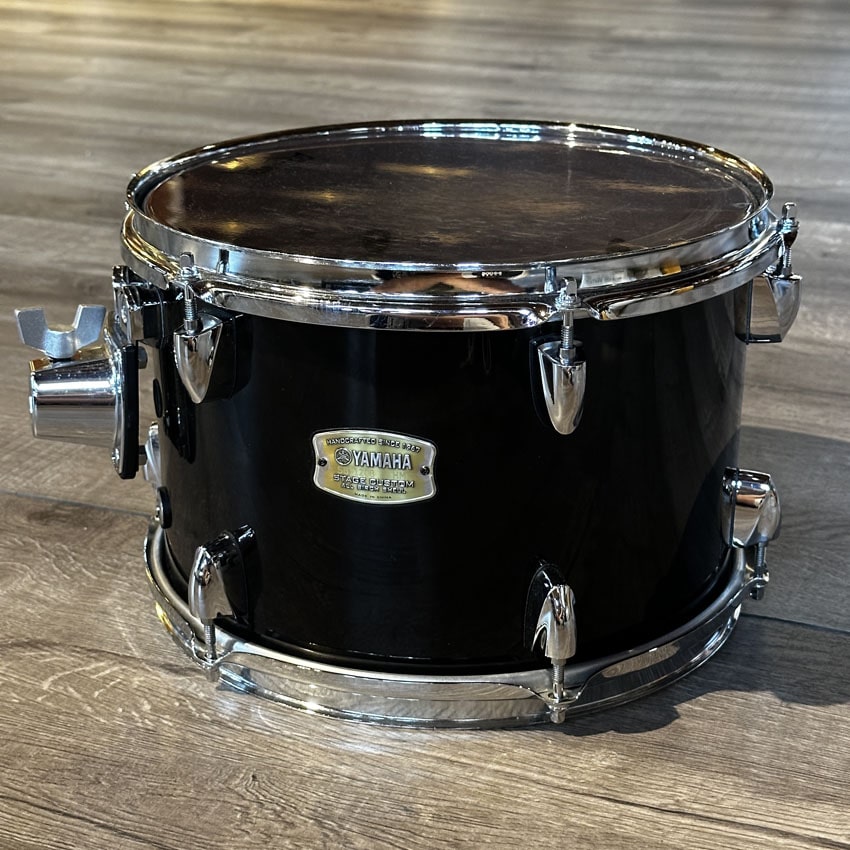 Used Yamaha Stage Custom Birch Rack Tom 12x8 Raven Black - Very Good - Drum Center Of Portsmouth
