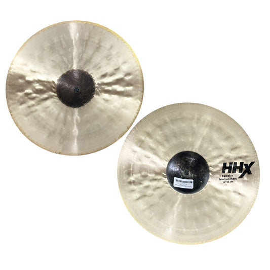 Used Sabian HHX Complex Medium Hi Hat Cymbals 14" - Good - Drum Center Of Portsmouth