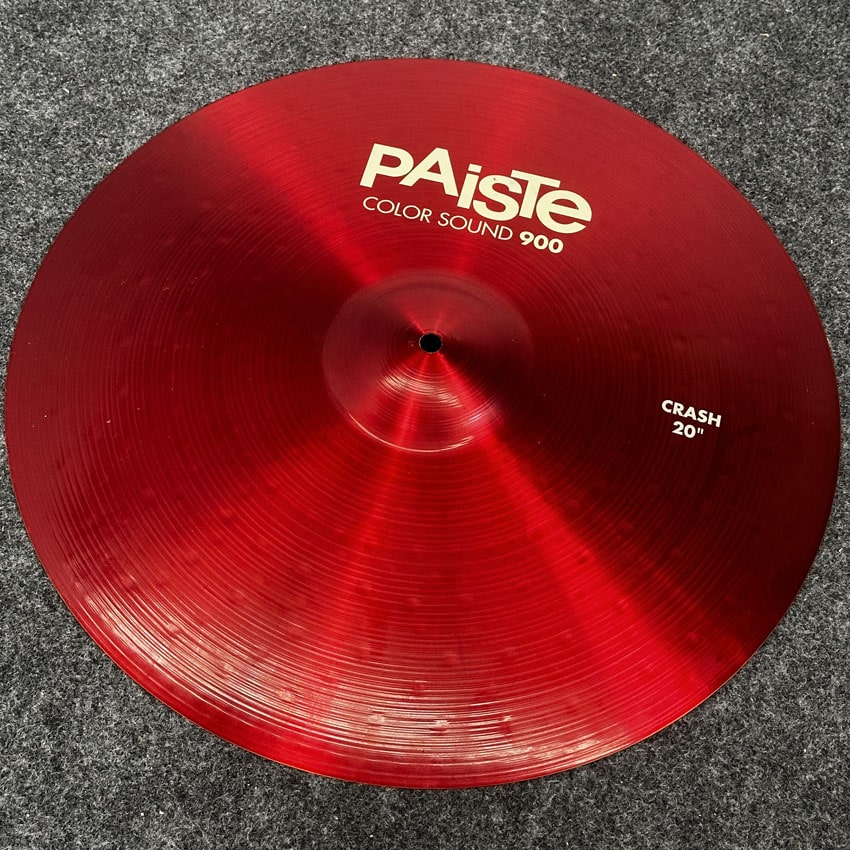 Used Paiste 900 Colorsound Red Crash Cymbal 20 - Good - Drum Center Of Portsmouth