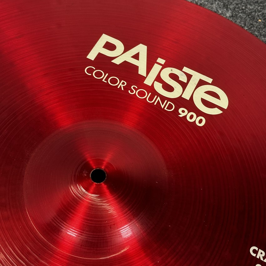 Used Paiste 900 Colorsound Red Crash Cymbal 20 - Good - Drum Center Of Portsmouth