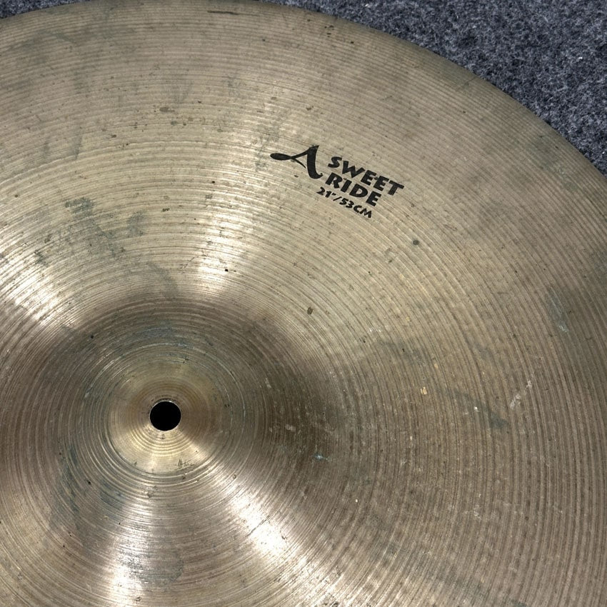Used Zildjian A Sweet Ride Cymbal 21 - Good - Drum Center Of Portsmouth