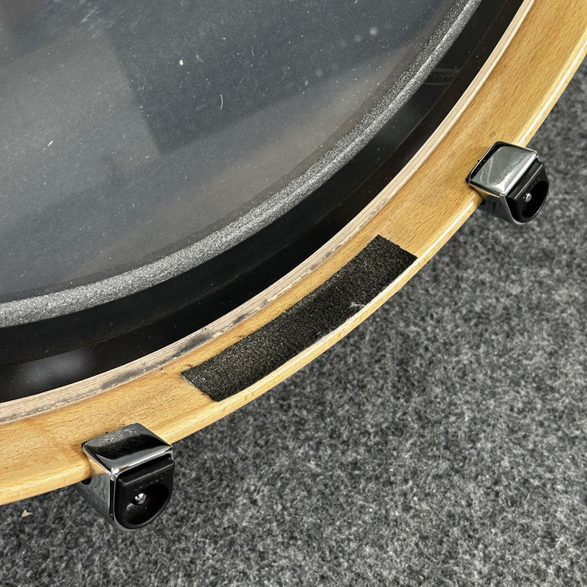 Used Sonor SQ1 3pc Drum Set 24/13/16 GT Black w/ Natural BD Hoops - Good - Drum Center Of Portsmouth