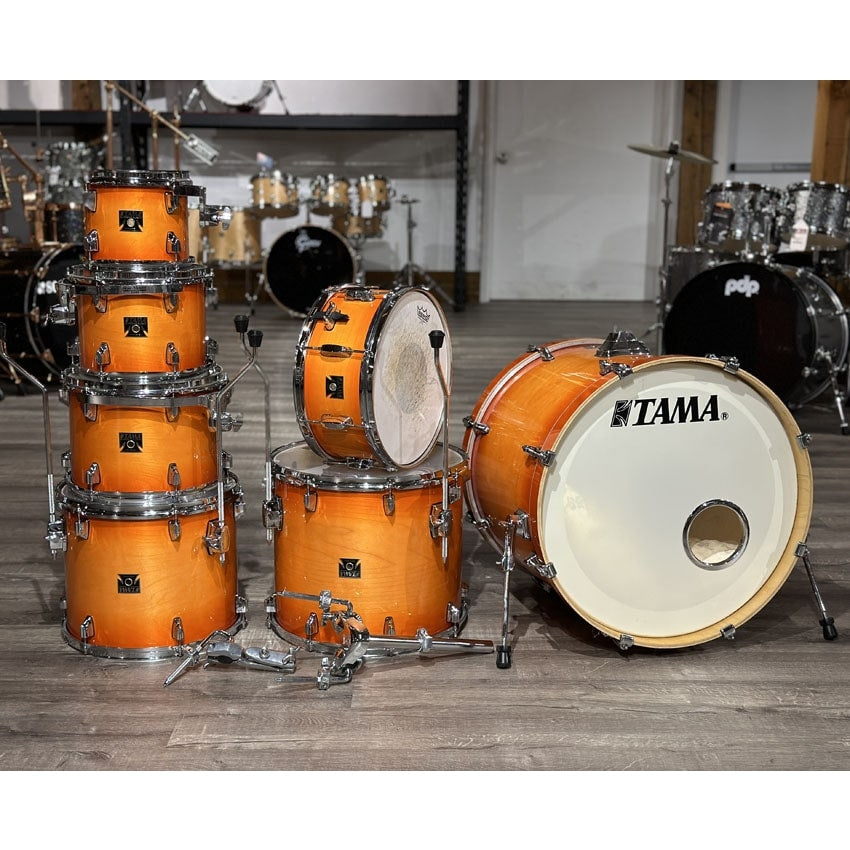 Used Tama Superstar Classic 7pc Drum Set Tangerine Lacquer Burst - Good - Drum Center Of Portsmouth